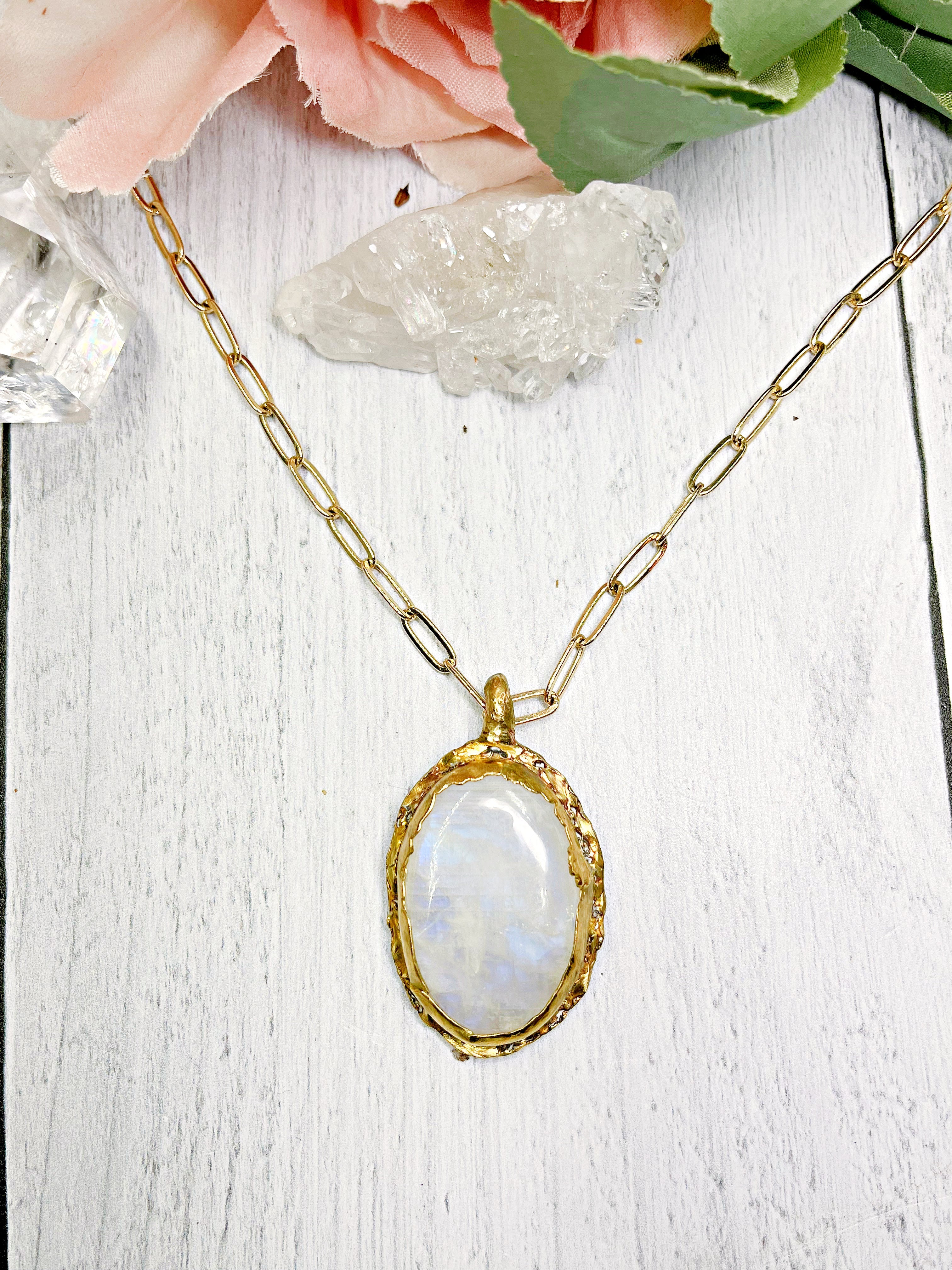 Inner Growth Moonstone Pendant | Earth Sage Jewelry